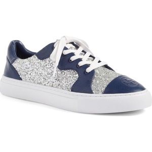 Fun sparkly Tory Burch sneakers.